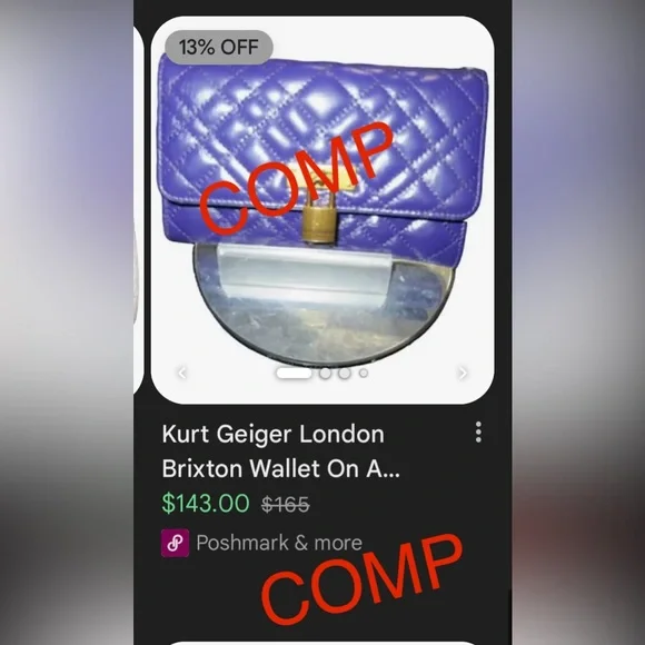 EUC Kurt Geiger London Brixton Wallet On A Chain - Picture 9 of 9